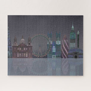 London Skyline Night Reflections Legpuzzel