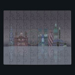 London Skyline Night Reflections Puzzel<br><div class="desc">London Skyline Night Reflections van Fab Funky. Kennen beroemde landmerken van Londen tegen een mooie nachtelijke hemel.</div>