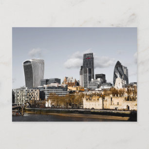 London Skyline Panorama gift Poster Feestdagenkaart