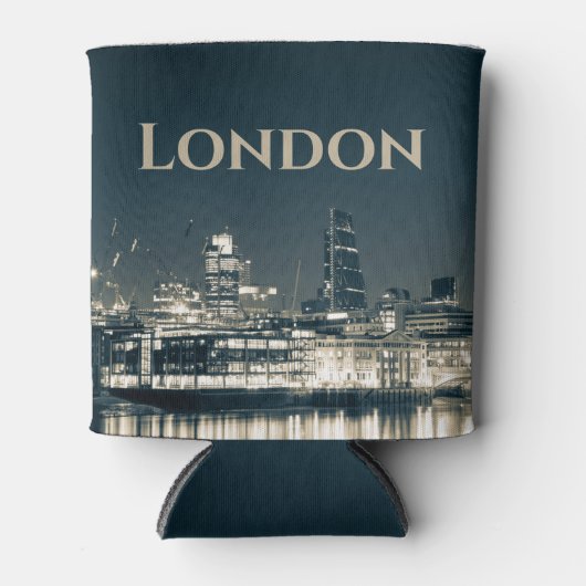 London Skyline Panorama Urban Souvenir Gift Blikjeskoeler (Voorkant)