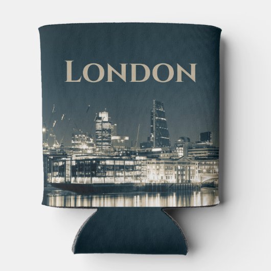 London Skyline Panorama Urban Souvenir Gift Blikjeskoeler (Achterkant)