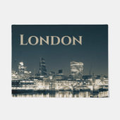 London Skyline Panorama Urban Souvenir Gift Deurmat (Voorkant)