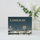 London Skyline Panorama Urban Souvenir Gift Feestdagenkaart (Staand voorkant)