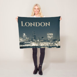 London Skyline Panorama Urban Souvenir Gift Fleece Deken