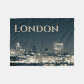 London Skyline Panorama Urban Souvenir Gift Fleece Deken (Voorkant (Horizontaal))