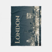 London Skyline Panorama Urban Souvenir Gift Fleece Deken (Voorkant)
