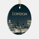 London Skyline Panorama Urban Souvenir Gift Keramisch Ornament (Rechts)