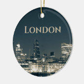 London Skyline Panorama Urban Souvenir Gift Keramisch Ornament (Links)