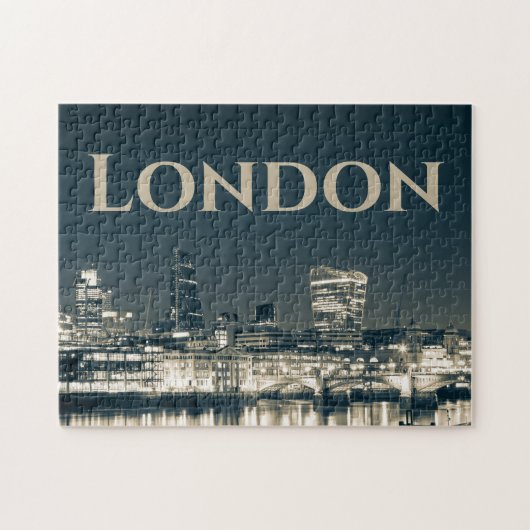 London Skyline Panorama Urban Souvenir Gift Legpuzzel (Horizontaal)