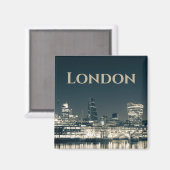 London Skyline Panorama Urban Souvenir Gift Magneet (Voorkant / Achterkant)
