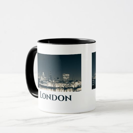 London Skyline Panorama Urban Souvenir Gift Mok (Voorkant links)