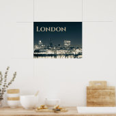 London Skyline Panorama Urban Souvenir Gift Poster (Keuken)
