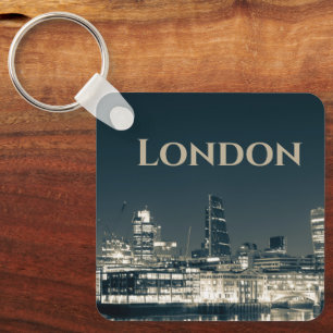 London Skyline Panorama Urban Souvenir Gift Sleutelhanger