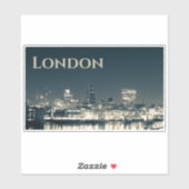 London Skyline Panorama Urban Souvenir Gift Sticker (Vel)