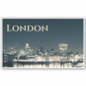 London Skyline Panorama Urban Souvenir Gift Sticker (Voorkant)