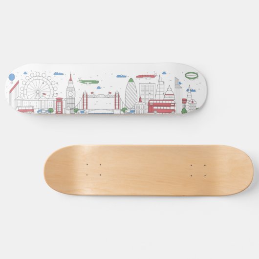 London Skyline Persoonlijk Skateboard (Horizontaal)