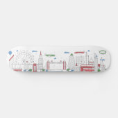 London Skyline Persoonlijk Skateboard (Horizontaal)