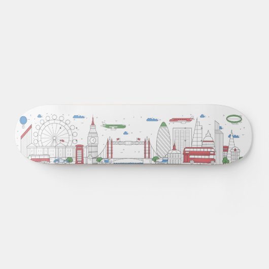 London Skyline Persoonlijk Skateboard (Horizontaal)