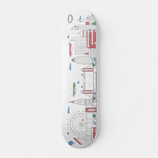 London Skyline Persoonlijk Skateboard (Voorkant)