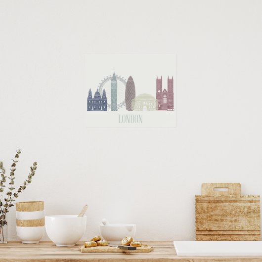 London Skyline Poster (Keuken)