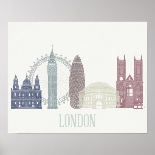 London Skyline Poster (Voorkant)