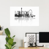 London Skyline Poster (Thuiskantoor)