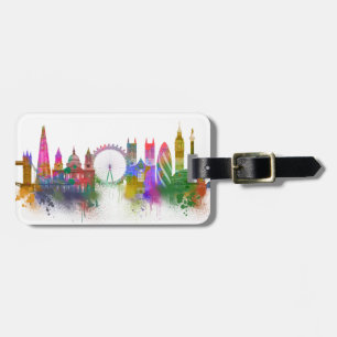 London Skyline - Rainbow Bagagelabel
