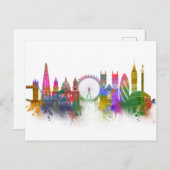 London Skyline - Rainbow Briefkaart (Voorkant / Achterkant)