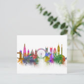 London Skyline - Rainbow Briefkaart (Staand voorkant)
