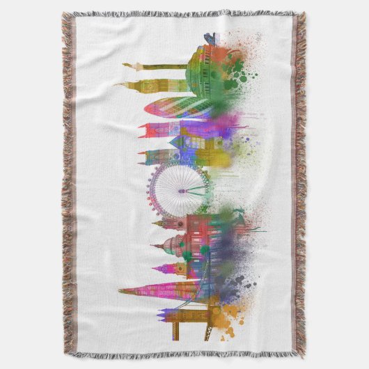 London Skyline - Rainbow Deken (Voorkant Verticaal)