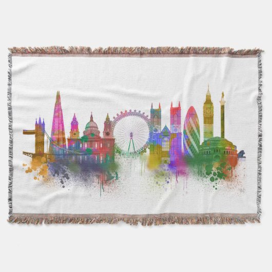 London Skyline - Rainbow Deken (Voorkant)