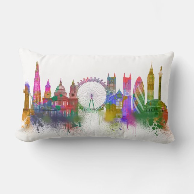 London Skyline - Rainbow Kussen (Voorkant)