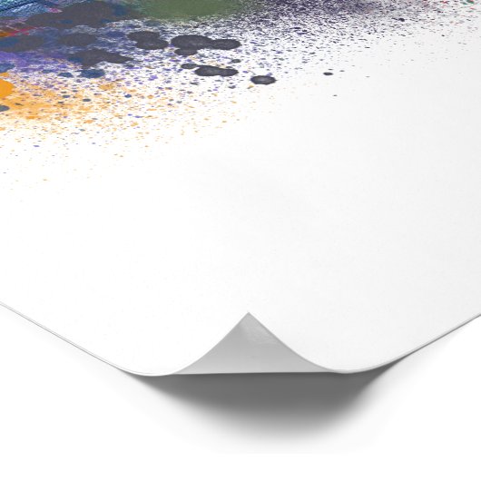 London Skyline - Rainbow Poster (Hoek)