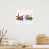 London Skyline - Rainbow Poster (Keuken)