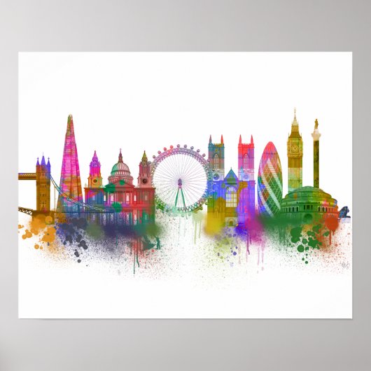 London Skyline - Rainbow Poster (Voorkant)