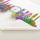 London Skyline - Rainbow Sherpa Deken (3/4)