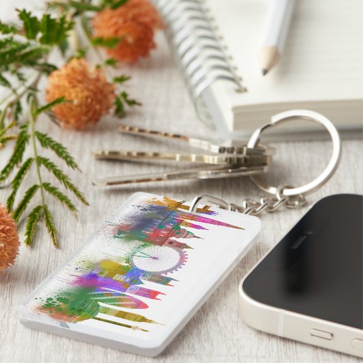 London Skyline - Rainbow Sleutelhanger (Voorkant Rechts)