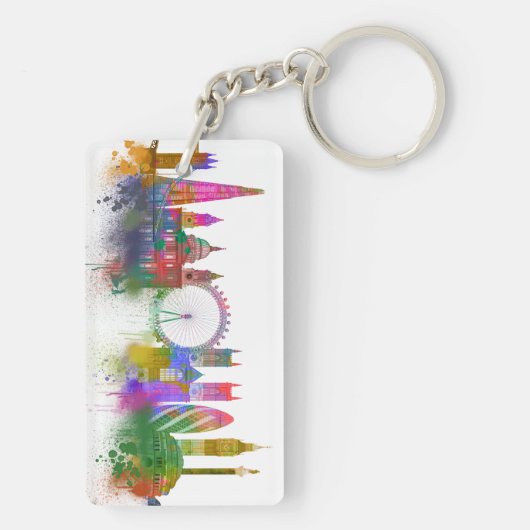 London Skyline - Rainbow Sleutelhanger (achterkant)
