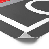 London skyline retro travel poster red bus (Hoek)