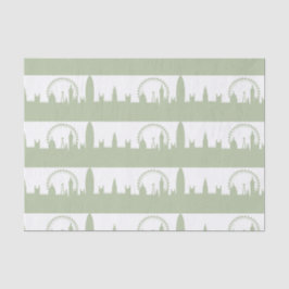 London Skyline Sage tissues papier