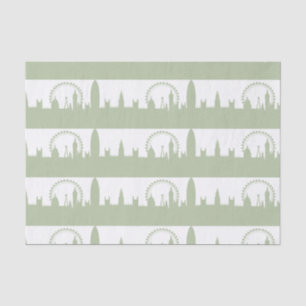 London Skyline Sage tissues papier