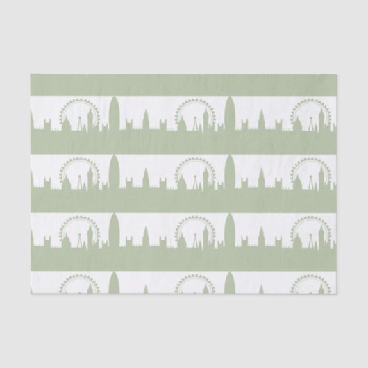 London Skyline Sage tissues papier (Voorkant)