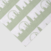 London Skyline Sage tissues papier (Detail)
