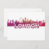 London Skyline Scissor Cut Giant Text Briefkaart (Voorkant / Achterkant)