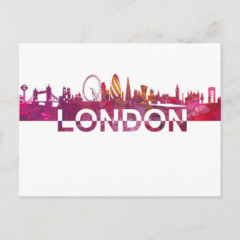 London Skyline Scissor Cut Giant Text Briefkaart