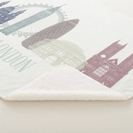 London Skyline Sherpa Deken (3/4)