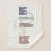 London Skyline Sherpa Deken (Voorkant)