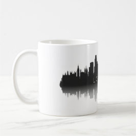 London Skyline Silhouette – Modern Black & White Koffiemok