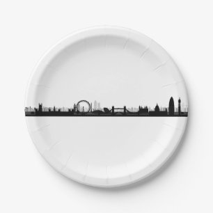 London Skyline Theme Party Paper Borden Papieren Bordje