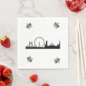 London Skyline Theme Royal Crown Paper Servetten (Insitu)